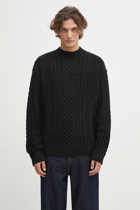 Carhartt WIP sweter Shawn Sweater męski kolor czarny I035418.89XX
