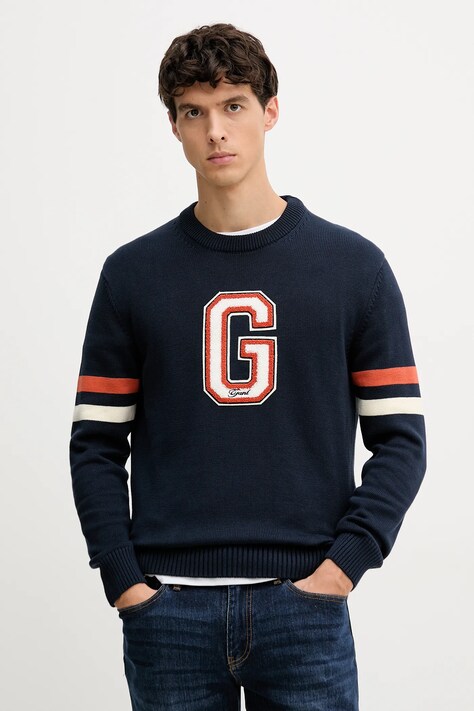 Gant sweter męski kolor granatowy 8030264