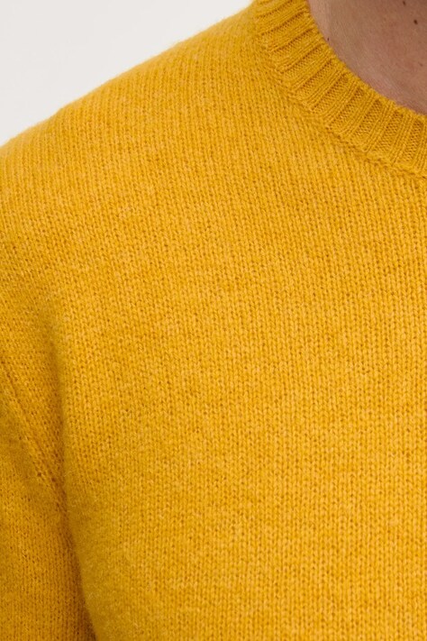 United Colors of Benetton sweter wełniany męski kolor żółty 103MU10B5