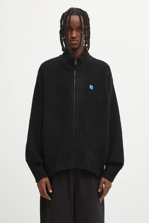 Ader Error kardigan z dodatkiem wełny KNIT męski kolor czarny BO42FYKT0703BK