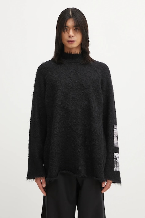 Sveter s prímesou vlny Undercover čierna farba, ľahký, UC2E4904.3