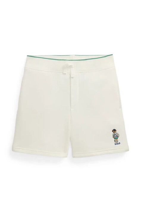 Kraťasy Polo Ralph Lauren bílá barva, nastavitelný pas, 323971484001