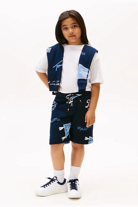 Tommy Hilfiger rövidnadrág sötétkék, állítható derekú, KB0KB09806