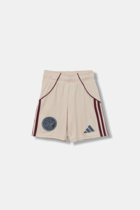 Детски къси панталони adidas Performance AJAX в бежово с регулируема талия JI9574