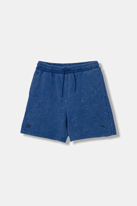 Puma szorty bawełniane dziecięce PUMA X SONIC Relaxed Shorts TR kolor niebieski regulowana talia 632385