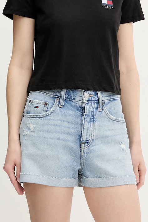 Tommy Jeans pantaloncini di jeans donna colore blu  DW0DW21055