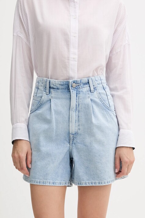 Джинсові шорти Pepe Jeans однотонні висока посадка PL801205