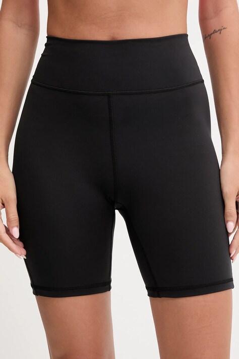 adidas Performance pantaloni scurți de yoga All me culoarea negru, uni, high waist, JW7665