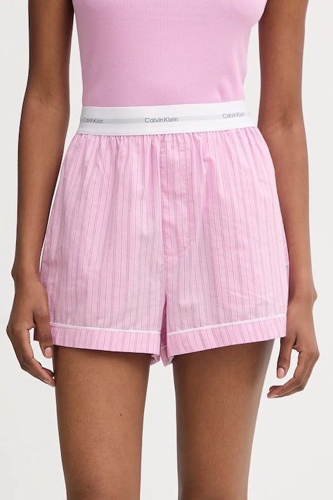 Bavlnené pyžamové šortky Calvin Klein Underwear fialová farba, bavlnené, LV00QS7573