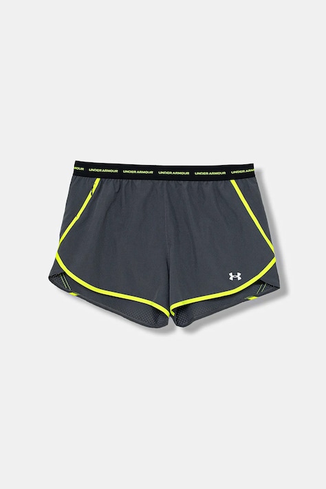 Under Armour szorty treningowe damskie kolor szary gładkie high waist 6004029