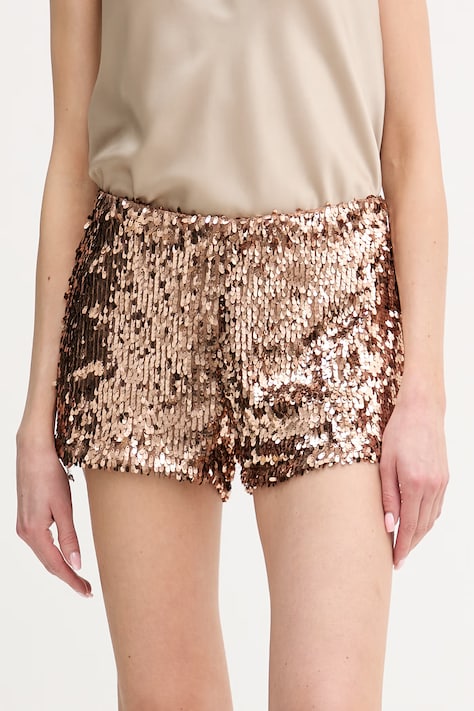 Šortky Haveone čierna farba, s nášivkou, stredne vysoký pás, PMA-P251