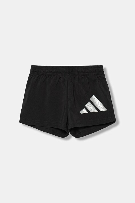 Detské krátke nohavice adidas čierna farba, s potlačou, nastaviteľný pás JM3847