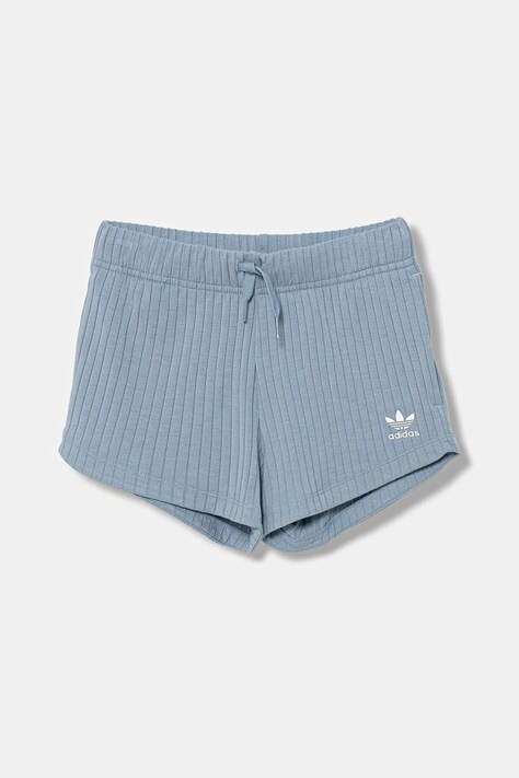 adidas Originals szorty dziecięce kolor niebieski z nadrukiem regulowana talia JX2776