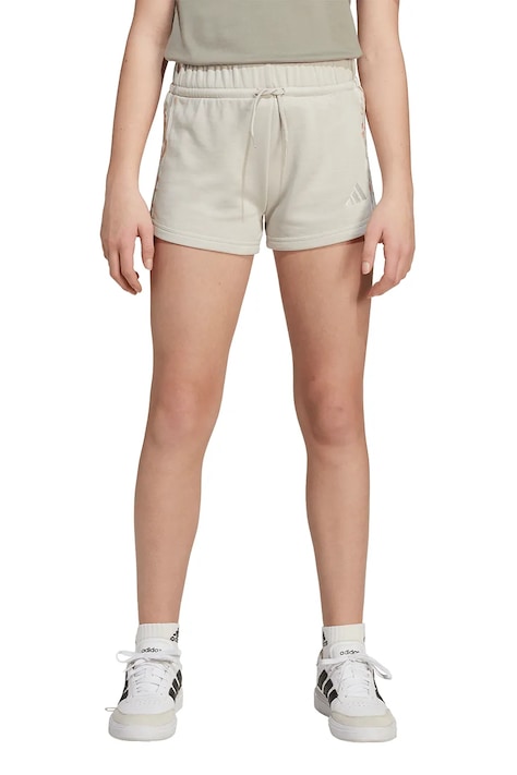 adidas szorty dziecięce kolor beżowy regulowana talia KC5474