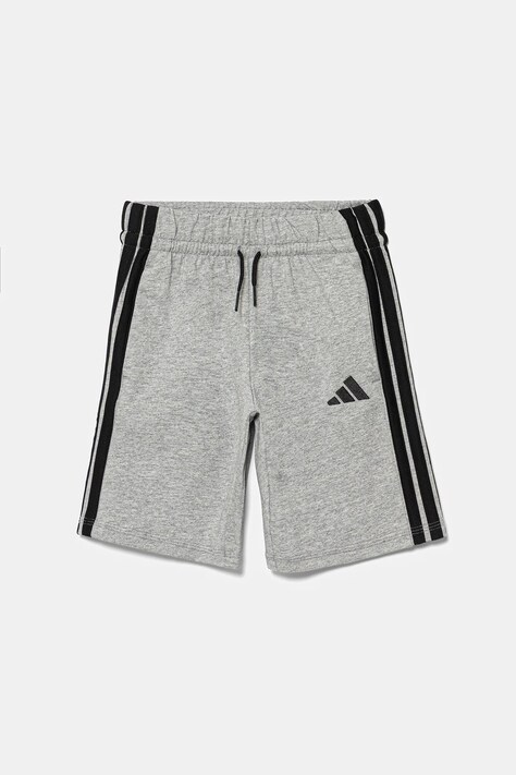 Παιδικό βαμβακερό σορτς adidas χρώμα: γκρι, JD6496
