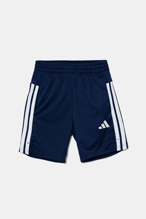Dětské kraťasy adidas modrá barva, s aplikací, nastavitelný pas, JJ1040