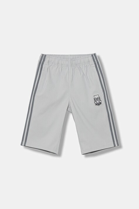 adidas Originals szorty dziecięce kolor szary z aplikacją regulowana talia JW7733