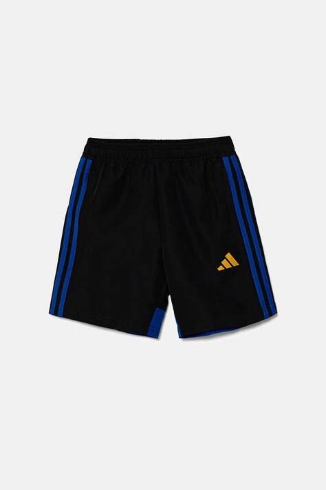 adidas Performance szorty dziecięce kolor czarny z aplikacją regulowana talia JX2228