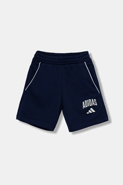 adidas szorty dziecięce kolor granatowy z nadrukiem regulowana talia JX6593