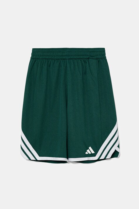 adidas Originals szorty dziecięce kolor zielony z aplikacją regulowana talia KC6976