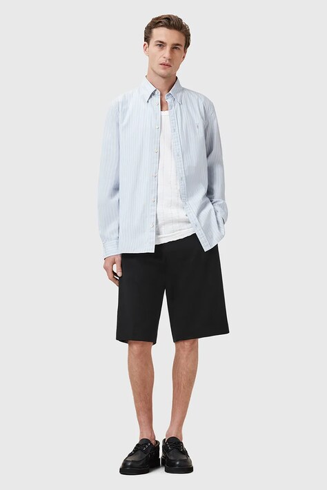 AllSaints szorty bawełniane BAY męskie kolor czarny M033QC