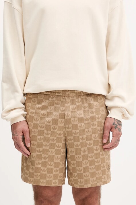 Σορτς adidas Originals Monogram χρώμα: καφέ, JY2987