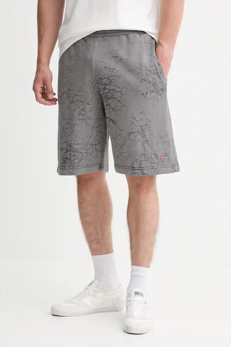 Diesel pantaloni scurți din bumbac P-CREW culoarea gri, A18490.0PLBV