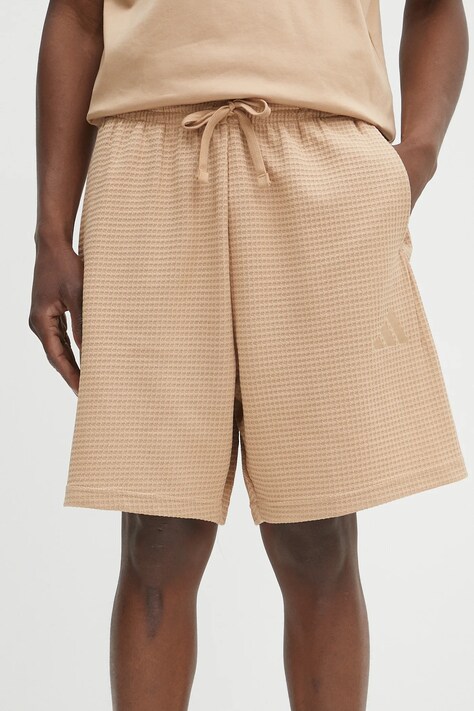 adidas szorty bawełniane All SZN męskie kolor beżowy JL6563