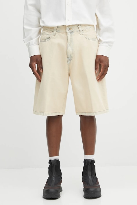 Carhartt WIP pantaloncini di jeans Landon uomo colore beige I030469.01SN