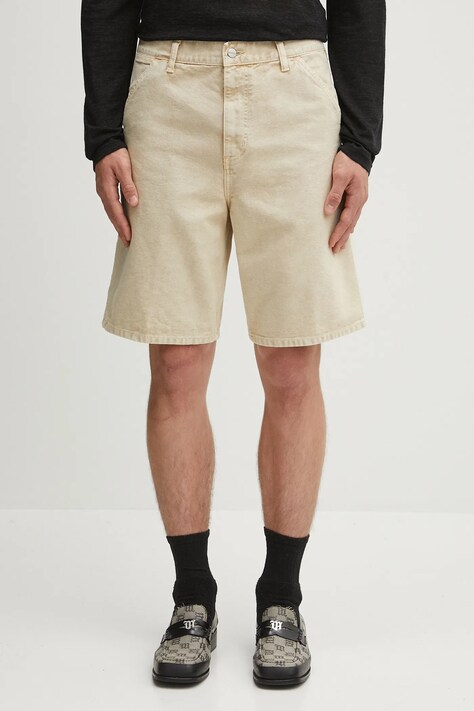 Carhartt WIP szorty Single Knee męskie kolor beżowy I035558.07E5F