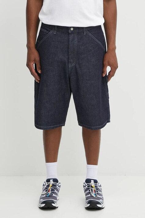 Džínové šortky NEIGHBORHOOD denim painter short pants pánské, modrá barva, 251AQNH-PTM04