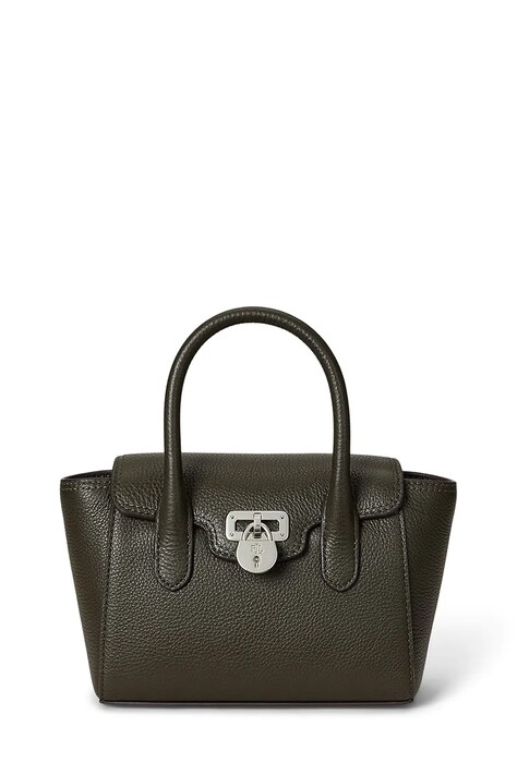 Kožená kabelka Lauren Ralph Lauren hnedá farba, 431969349