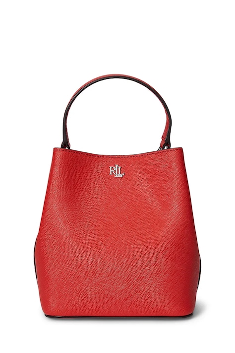 Кожаная сумочка Lauren Ralph Lauren цвет оранжевый 431969365