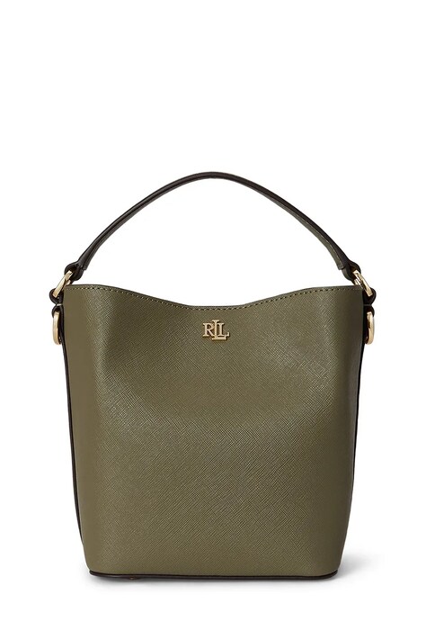 Lauren Ralph Lauren torebka worek damska skórzana zielona 431969365