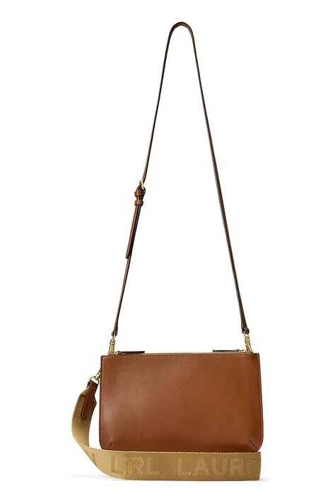 Lauren Ralph Lauren geantă de piele culoarea maro, 431970155