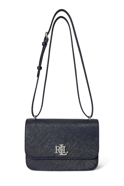 Lauren Ralph Lauren torebka skórzana kolor granatowy 431974272