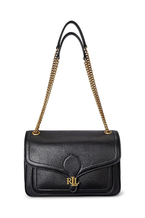 Kožená kabelka Lauren Ralph Lauren černá barva, 431974551