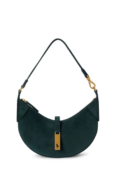 Polo Ralph Lauren torebka shopper damska zamszowa granatowa 428922880