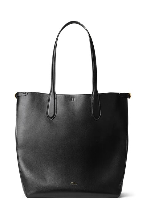 Kožená kabelka Polo Ralph Lauren černá barva, 428962757