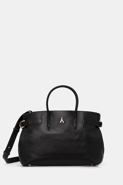 Patrizia Pepe bőr táska fekete, 8B0270 L162