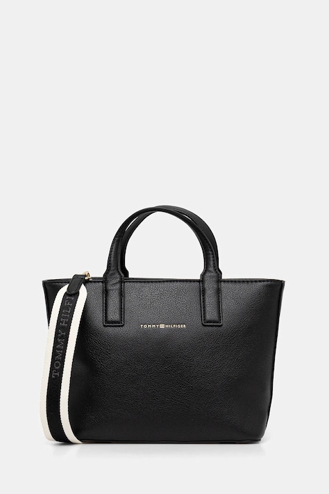 Kabelka Tommy Hilfiger černá barva, AW0AW17448