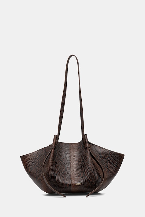 Usnjena torbica Yuzefi MOCHI rjava barva, YUZPF25-HB-MO-L062