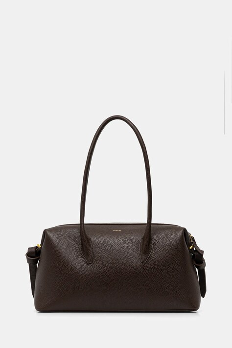 Yuzefi poșetă de piele BRIOCHE DUFFLE culoarea maro, YUZPF25-HB-BD-L038