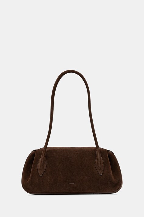 Yuzefi borsa in pelle scamosciata OYSTER colore marrone YUZCO-HB-OYSB-S004