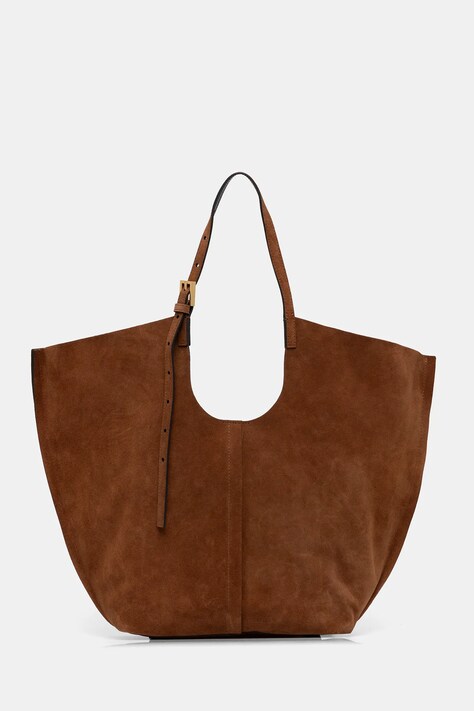 Замшева сумка AllSaints ARA колір коричневий W338XC