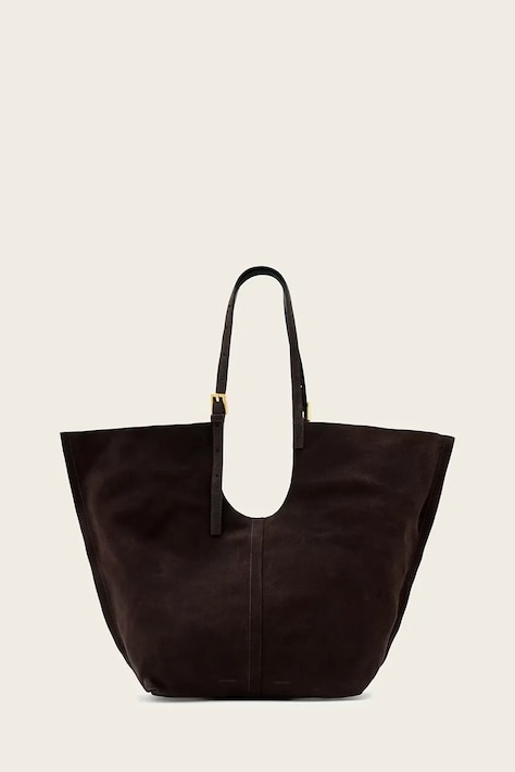 AllSaints torba zamszowa ARA kolor brązowy W338XC