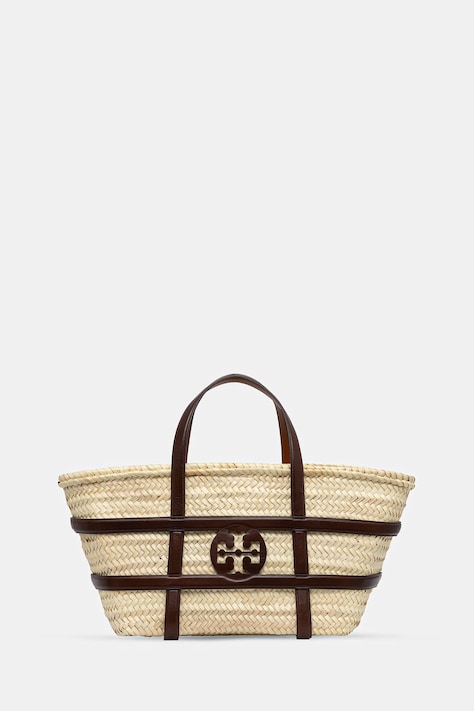 Kabelka Tory Burch Ella Straw béžová farba, 169219-902