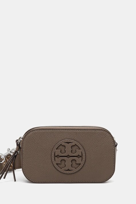 Kožená kabelka Tory Burch Miller hnědá barva, 171955-250