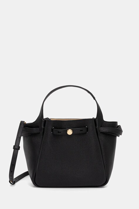 Tory Burch torebka skórzana Romy Tote kolor czarny 164866-001