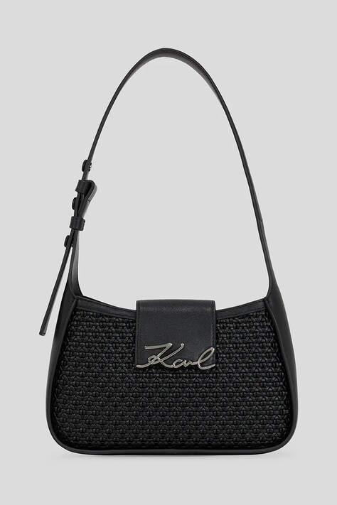 Kožená kabelka Karl Lagerfeld černá barva, A3W30049